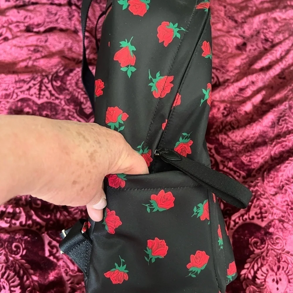 Kate Spade Black Chelsea Rose Backpack